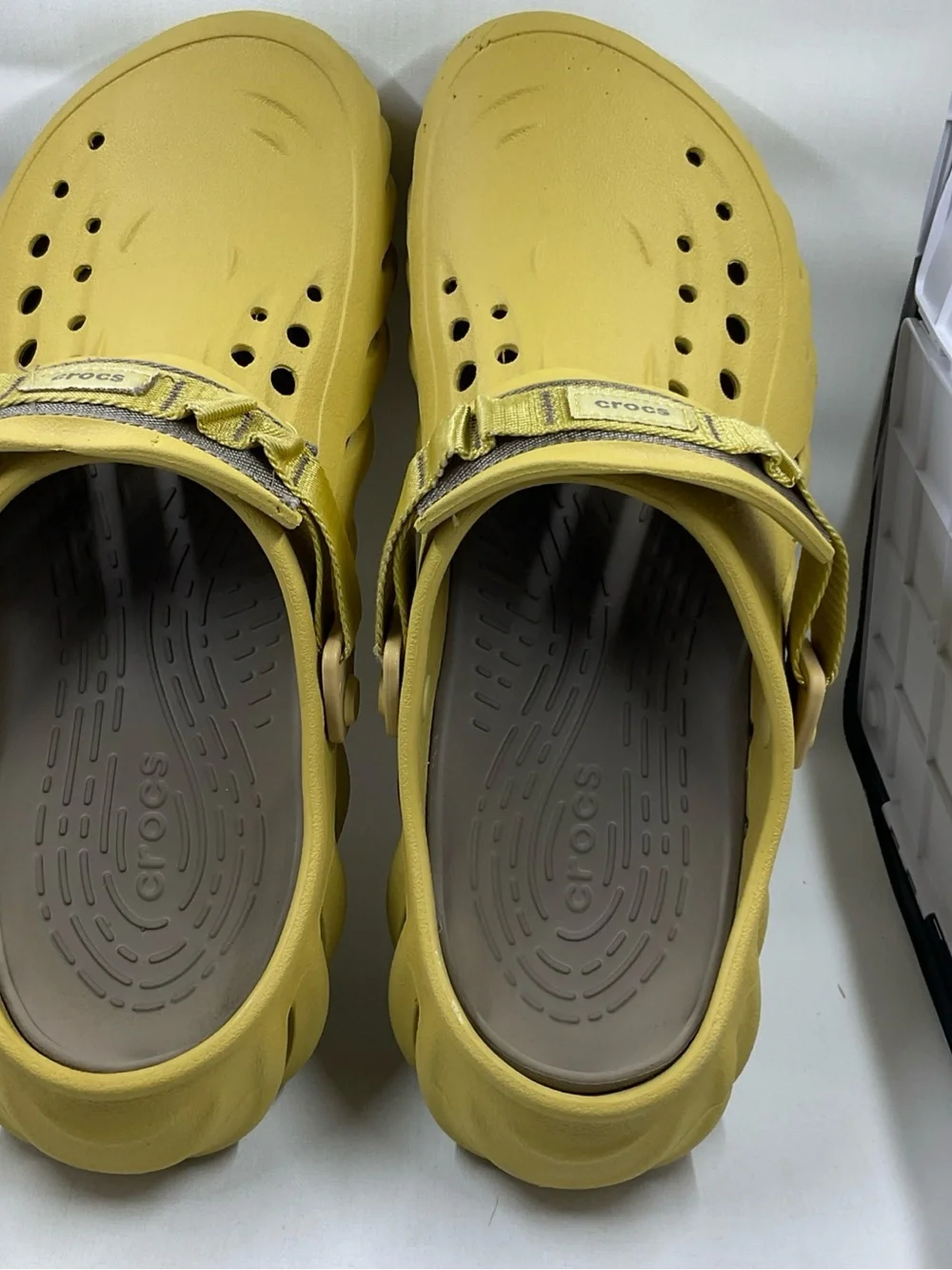 CROCS Men's Bright Yellow Vented Clog with Adjustable Strap